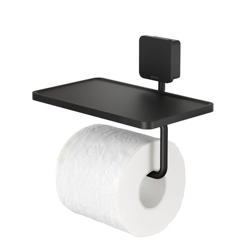 Wandmontierter WC-Rollenhalter - 917924-06-A - Geesa - Edelstahl / ABS / schwarz