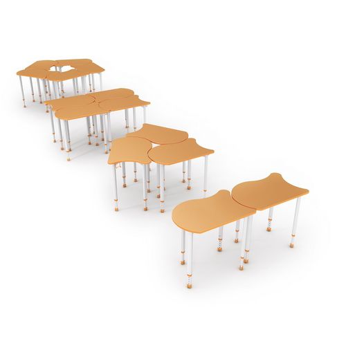 Moderner Unterrichtstisch - A&D - PARAGON FURNITURE INC - Laminat / Gestell aus Stahl / rechteckig