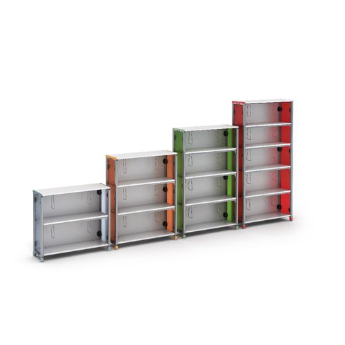 Regalsystem für Schulen - INFORMATION COMMONS - PARAGON FURNITURE INC - für Archiv / mit Überhang / Metall
