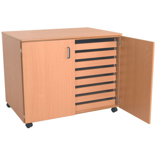 Lagerschrank mit Rollen - A1 - ambic educational - mit Schubladen / für Schulen