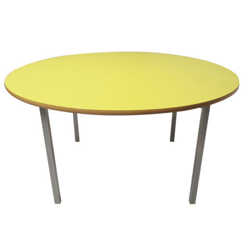 Moderner Unterrichtstisch - EXTRA SMALL - ambic educational - MDF-Laminat / Gestell aus Stahl / kreisförmig