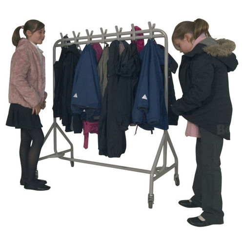 Moderner Kleiderständer - ambic educational - Metall / mit Rollen / für