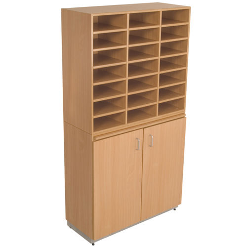 Hoher Aktenschrank - POST UNIT - ambic educational - MDF / mit Flügeltür / modern