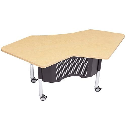 Schreibtisch für Schulen - PETAL TEACHER SERIES : LAZER - Academia furnitures industries - auf Rollen / modern / Stahl