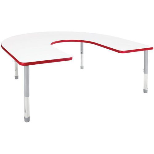 Moderner Tisch - HORSESHOE DURA - Academia furnitures industries - Stahl / Hochdrucklaminat / Gestell aus Stahl