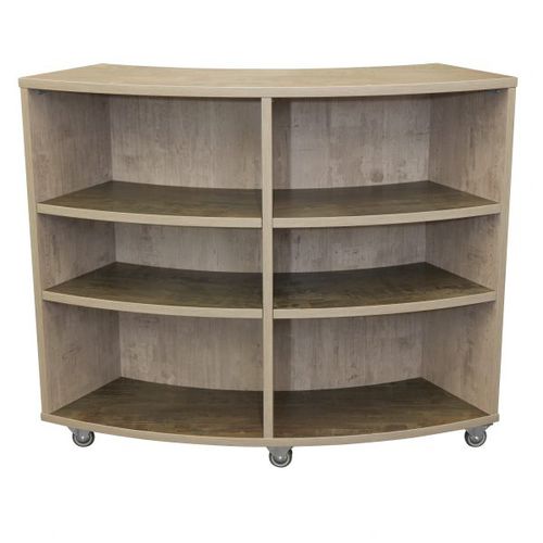Modul-Bücherregal - CURVED - Academia furnitures industries - Trennwand / mit Rollen / modern
