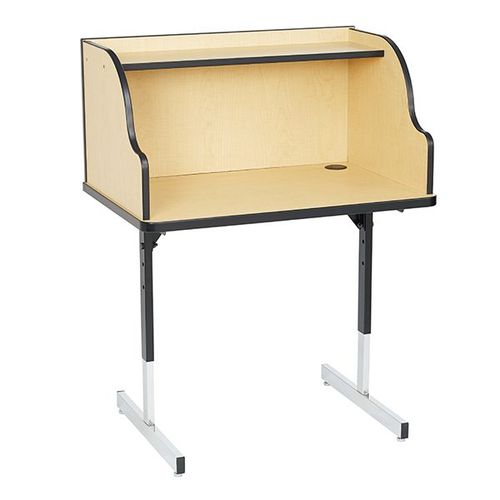 Moderner Tisch - SINGLE STUDY CARREL - Academia furnitures industries - MDF / Stahl / Hochdrucklaminat