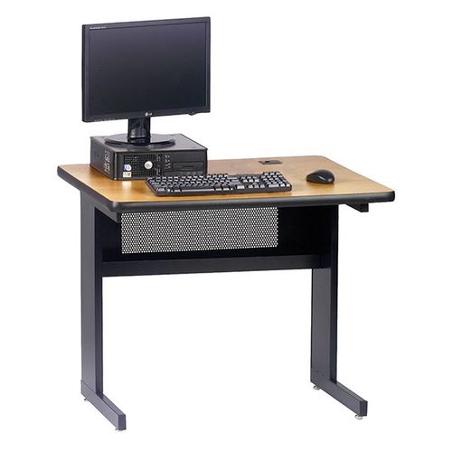 Moderner Tisch - C-LEG SERIES - Academia furnitures industries - Stahl / Lochblech / Hochdrucklaminat