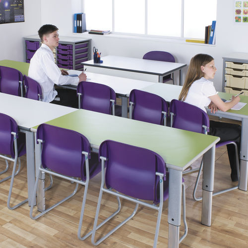 Moderner Unterrichtstisch - ELITE - metalliform - MDF / Gestell aus Metall / rechteckig