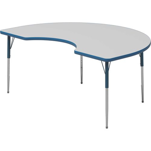 Moderner Tisch - ACTIVITY  - Columbia - Holz / Gestell aus Metall / halbrund