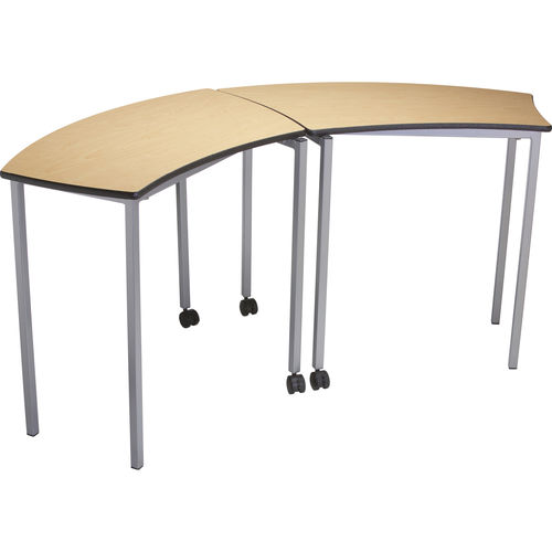 Schreibtisch auf Rollen - COLLABORATIVE  - Columbia - organisches Design / MDF / Stahl