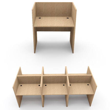 Klassischer Schreibtisch - CARREL  - BATGER - Laminat / für Schulen / für Universität