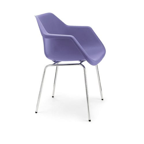 Moderner Stuhl - ARMCHAIR - hille - für den Innenraum / Polypropylen / Gestell aus verchromtem Metall