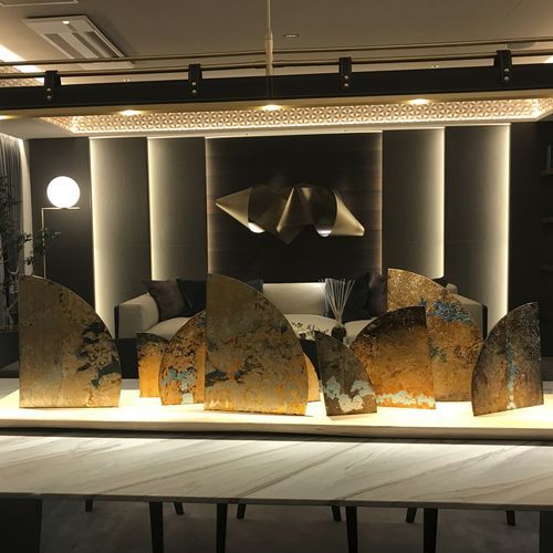 Glasscheibe / ESG Glas - GRANITE - Duco - Ornament / lackiert / für Innenausbau