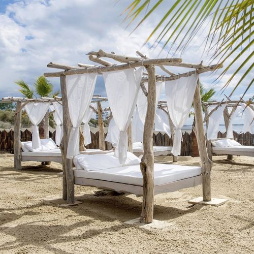 Holzpavillon - BOIS FLOTTÉ - Beach Concept - Stoffdach / mit Holzstruktur / für Gewerbegebrauch