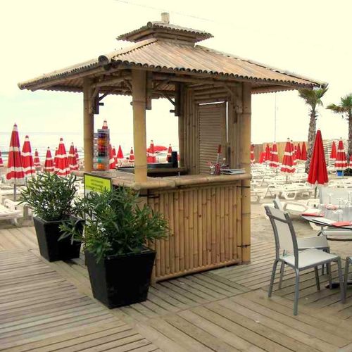 Kiosk für gewerbliche Nutzung - Beach Concept - für Außenbereich / Bambus / modular