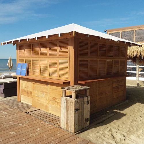 Kiosk für gewerbliche Nutzung - BOIS EXOTIQUE - Beach Concept - für Außenbereich / Holz / modular