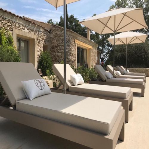 Sonnenliege / 1 Platz - Bain de soleil 1 place - MOUSSES ETOILES - modern / Batyline® / Gewebe mit PVC-Beschichtung