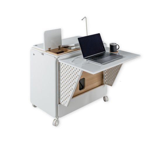Moderner Schreibtisch - THE PERFORMER - Sobocan - Eiche / Spanplatte / Metall