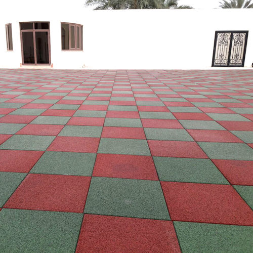 Gummibodenbelag - PLAYTILE 865 - KDF - Sports Flooring Production - Recyclinggummi / für den Außenbereich / für den Innenraum