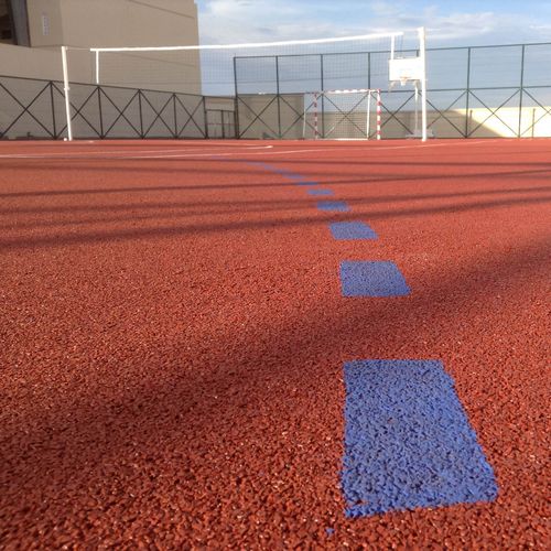 Sportboden für Außenbereich - COLORFLEX - KDF - Sports Flooring Production - Gummi / Polyurethan / für Sportplätze