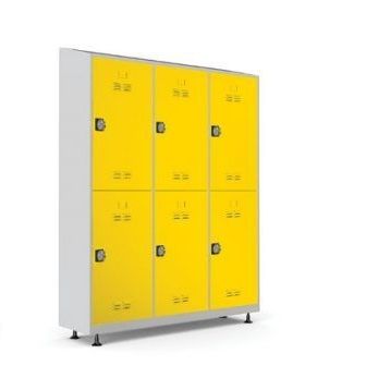 Metall-Garderobenschrank - SIX - OFISTIM - für Gewerbegebrauch / gesichert