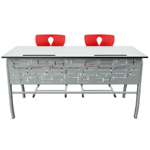Moderner Unterrichtstisch - FIGURE IRON - OFISTIM - Laminat / Gestell aus Metall / rechteckig