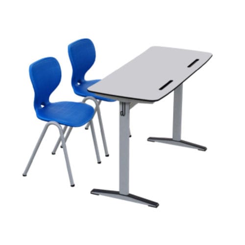 Moderner Unterrichtstisch - WHITEHARMONY  - OFISTIM - Laminat / Gestell aus Metall / rechteckig