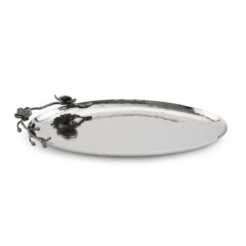 Edelstahl-Serviertablett - BLACK ORCHID   - Michael Aram - für Privatgebrauch