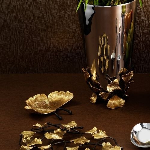 Messing-Ablagefach - GOLDEN GINKGO  - Michael Aram