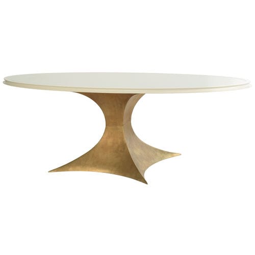 Moderner Esstisch - VOILA  - Pierre COUNOT BLANDIN - Spanplatte / Glas / Gestell aus Bronze