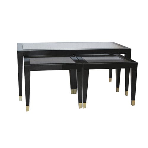 Moderner Satztisch - DTAGI - Pierre COUNOT BLANDIN - Buche / Glas / Gestell aus Buche