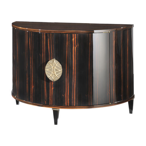 Konsolentisch / Art Deco - DEMI-LUNE - Pierre COUNOT BLANDIN - Macassar-Ebenholz / Gestell aus Buche / Halbmond
