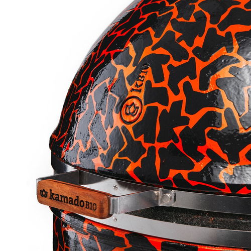 Holzkohle-Gartengrill - KB10 NANO ART MO - kamado B10 Germany - auf Rollen / freistehend / bodenstehend