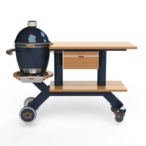 Moderner Tisch - KB10-TN400 - kamado B10 Germany - Holz / Gestell aus Metall / rechteckig