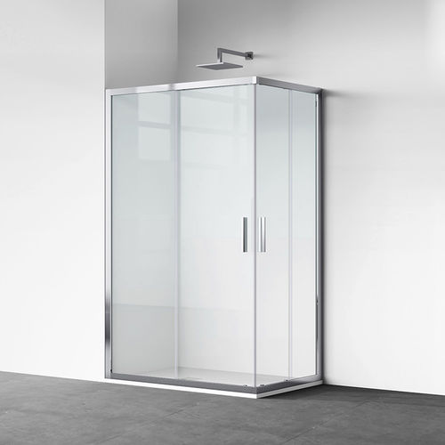 Aluminium-Duschkabine - B13 - DAYA - Hartglas / mit Schiebetür / für Eckeinbau