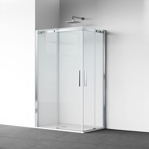 Aluminium-Duschkabine - B40 - DAYA - Hartglas / mit Schiebetür / für Eckeinbau