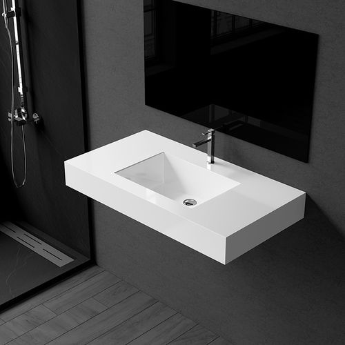 Wand-Waschbecken - DY-B1013 - DAYA - Harz / Hochglanz / Mattfinish