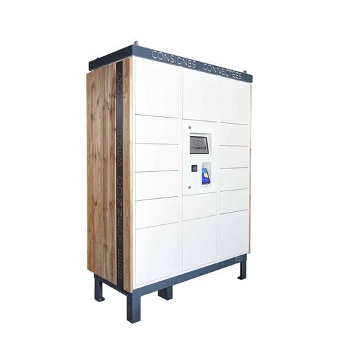 Holz-Schließfach - Onlywood - Aluminium / Blech / Zahlen