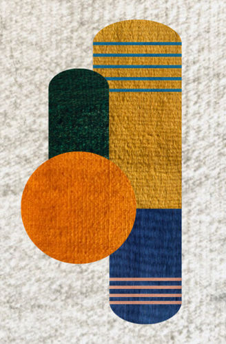 Moderner Teppich - HORIZONTE  - ARTYCRAFT - mit geometrischen Motiven / Wolle / rechteckig