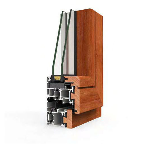 Massivholz-Fensterprofil - COR-GALICIA PREMIUM - Termo Express - anodisiertes Aluminium / lackiertes Aluminium / mit Wärmedämmung