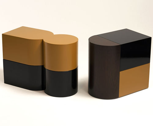 Beistelltisch / originelles Design - CADORO - Jason Mizrahi Designs - Eiche / MDF / Gestell aus MDF