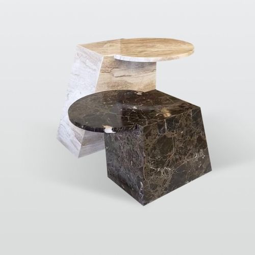 Moderner Beistelltisch - V - Jason Mizrahi Designs - Eiche / Nussbaum / MDF