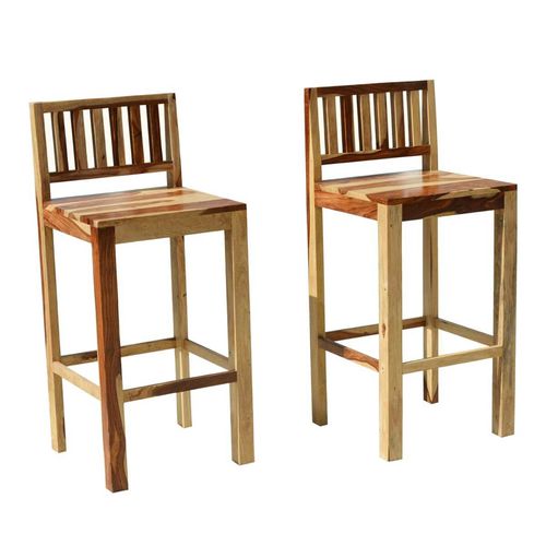 Klassischer Barhocker - KUSHI - Furniture BoutiQ - Holz / Gestell aus Holz / mit 4 Beinen