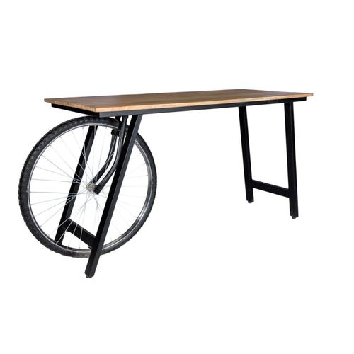 Bodenstehender Schreibtisch - SARAVEN - Furniture BoutiQ - Industriedesign / Massivholz / gerade