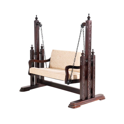 Stoff-Hollywoodschaukel - FB-HCJ-101 - Furniture BoutiQ - Massivholz / Zweisitzer / selbsttragend