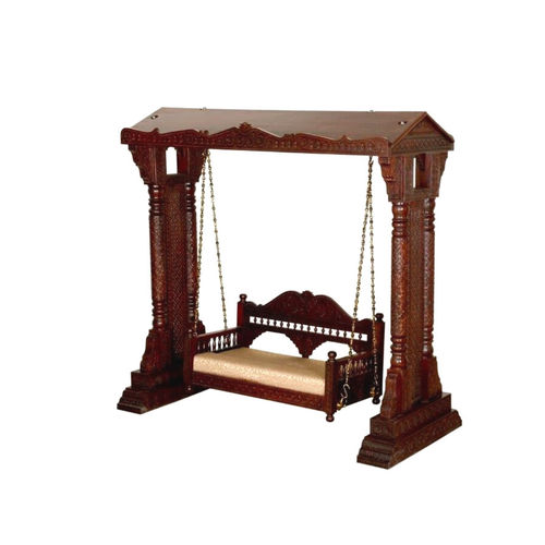 Massivholz-Hollywoodschaukel - KING - Furniture BoutiQ - mit abnehmbarem Kissen / Zweisitzer / Sonnenschutz