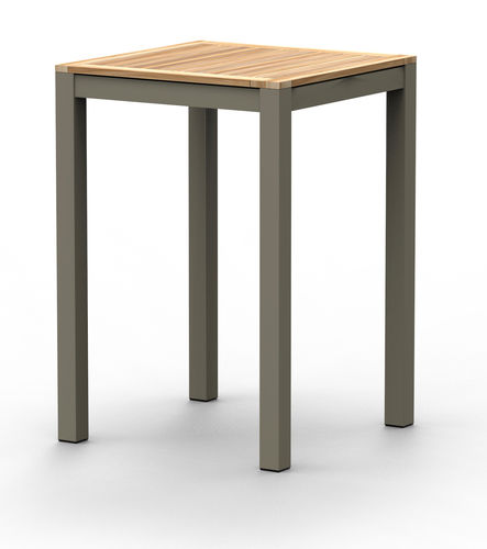 Moderner Stehtisch - BARITE BAR COUNTER WA4040 - SJY FURNITURE - Aluminium / Gestell aus Aluminium / quadratisch