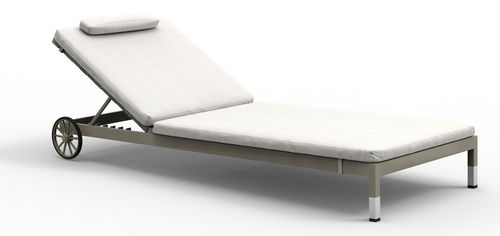 Moderne Sonnenliege - TACO - SJY FURNITURE - für Gewerbegebrauch / verstellbare Rücklehne / auf Rollen