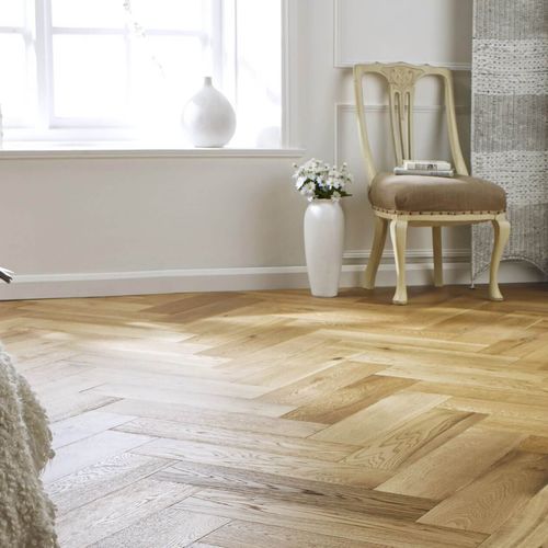 Massivparkett - NOBLESS HUIL&Eacute; - Décoplus Parquets - Eiche / Herringbone / mit Naturöl geölt